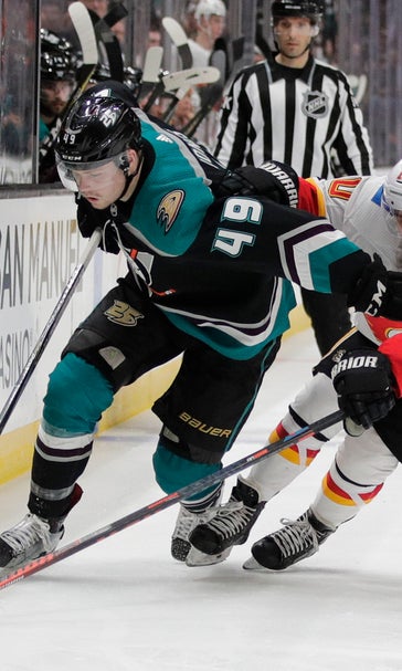 Rookies send Anaheim Ducks past playoff-bound Flames, 3-1